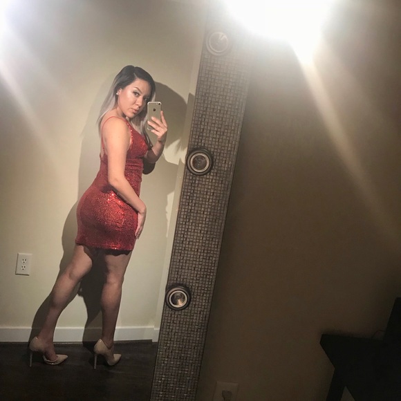 Red sequin teddy - Picture 7 of 8